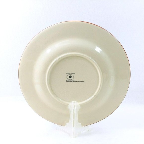 Giftcraft Mexican Sunrise Platter 11 1/2" Blue Band Flowers 2003 - Picture 3 of 6